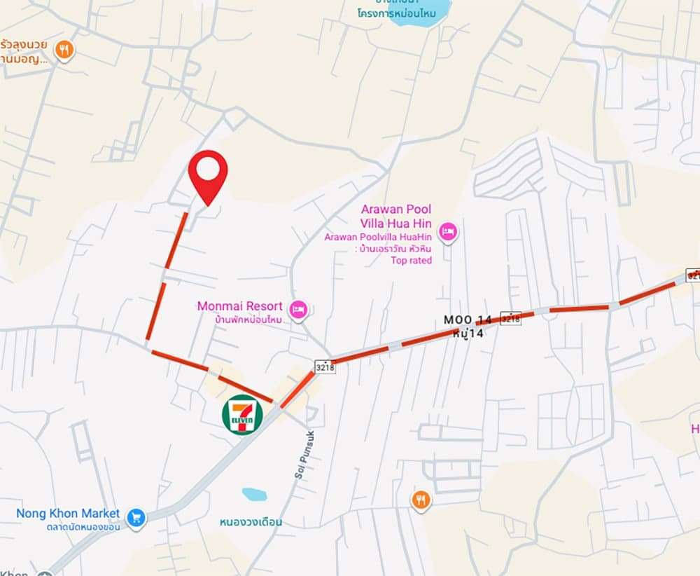 Map showing Ananas Video Studio location in Hua Hin